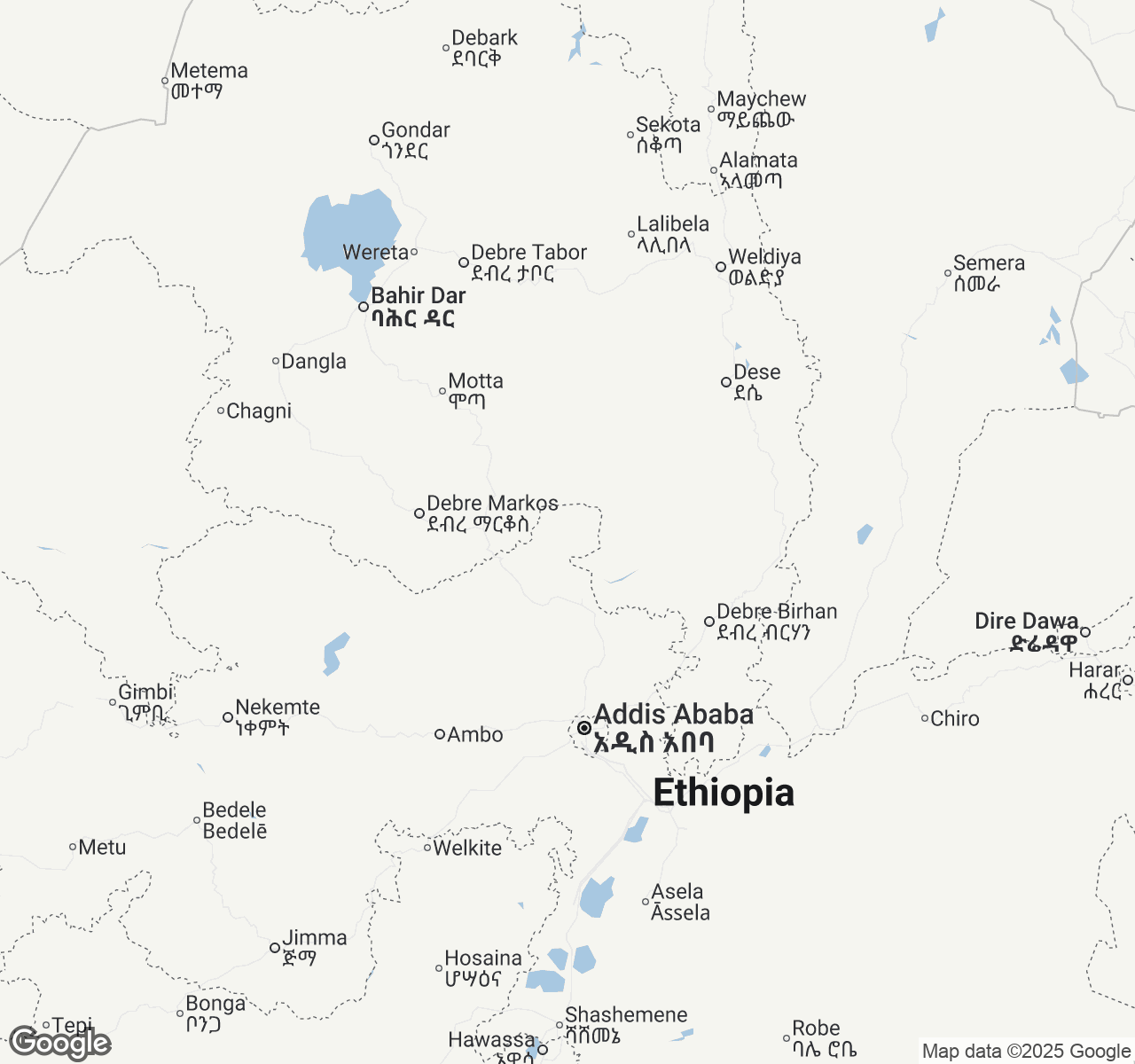 Map of Ethiopia